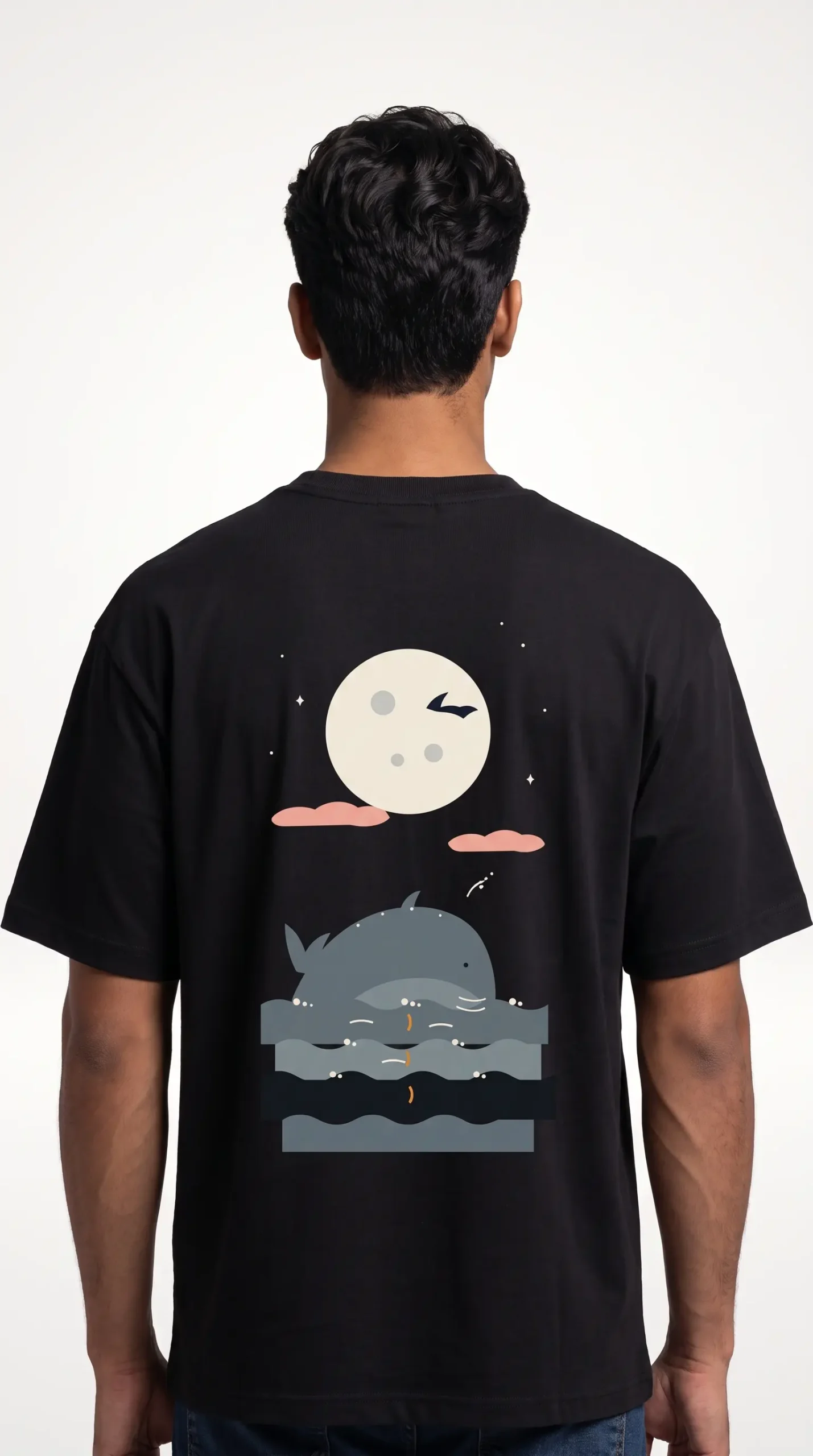 Moon Tide — Oversized Heavyweight Unisex Tee