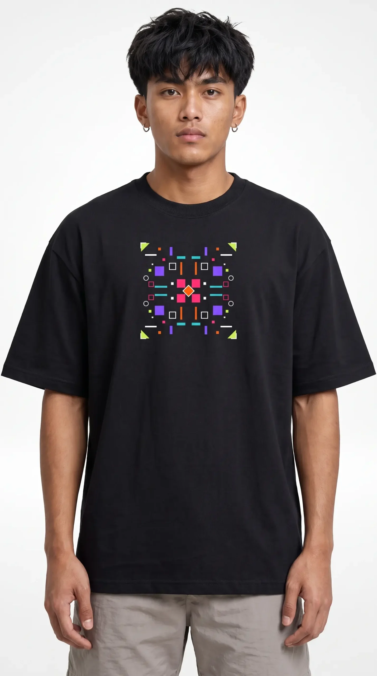 Mirror Static — Oversized Heavyweight Unisex Tee